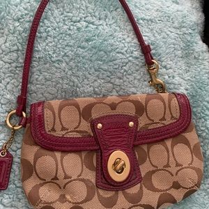 COACH signature wristlet/clutch